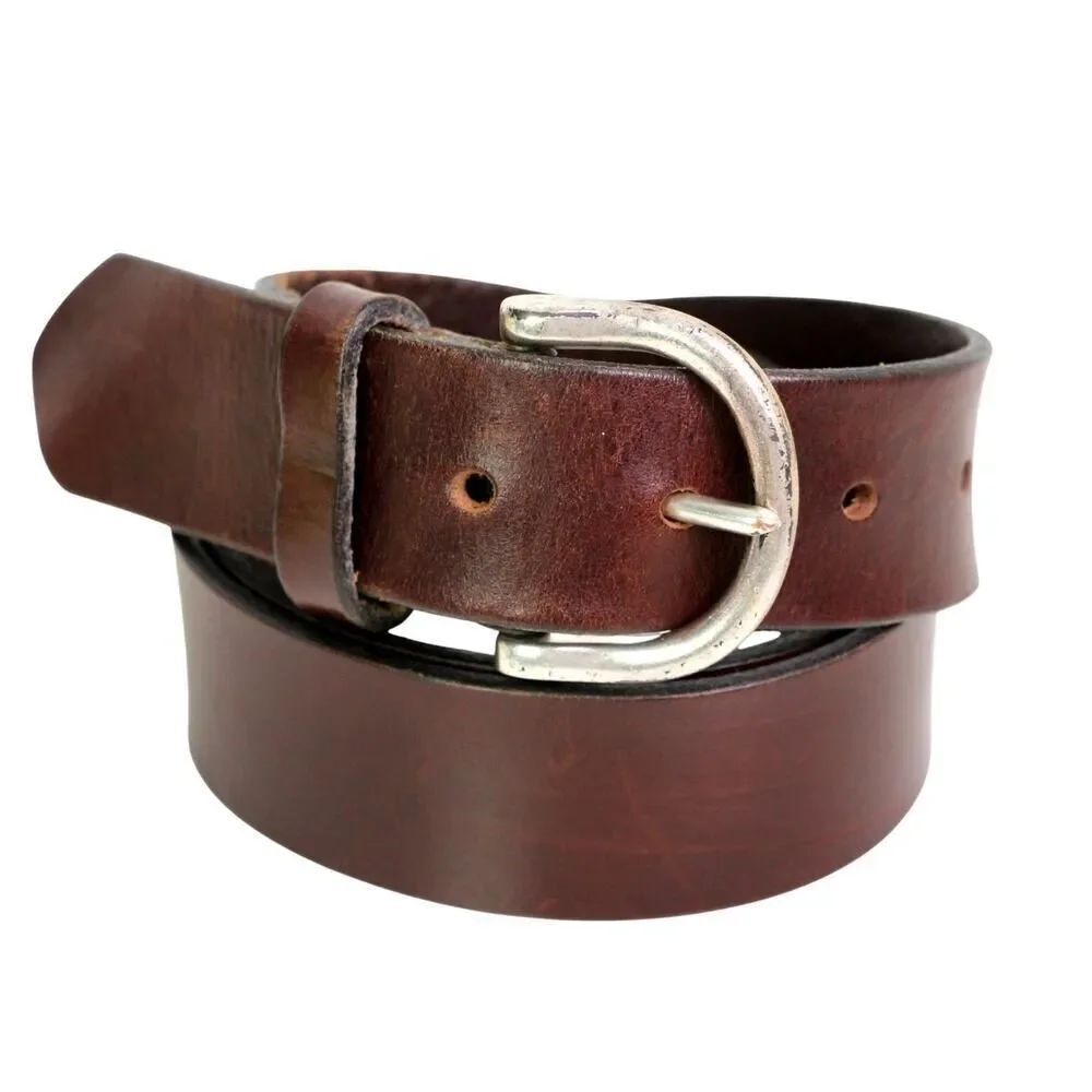 Old Navy BROWN GENUINE LEATHER 1 3/8"Wd DRESS CASUAL WOMEN'S BELT Size M (t89